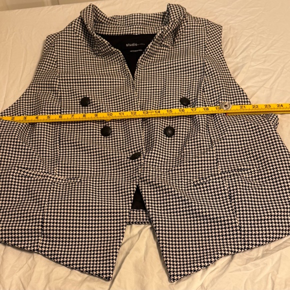 Studio by Torrid Houndstooth Double-Breasted Vest Sz 5 (5X) - Picture 4 of 8